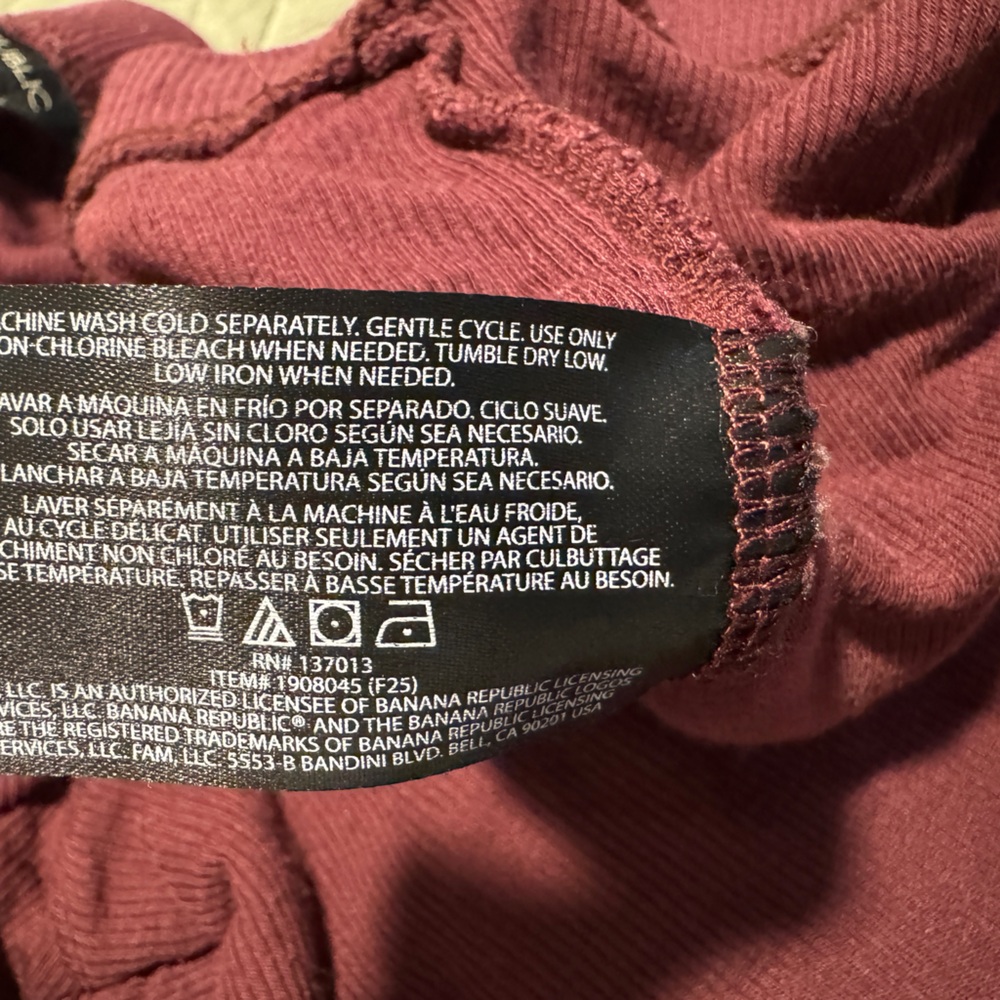 Banana Republic Maroon Pajama Set - Picture 8 of 8